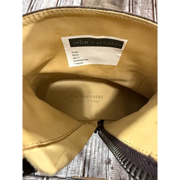John Varvatos Fleetwood Chelsea Leather Boots size 11 color Brown Suede New *sam - Picture 4 of 6